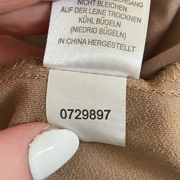 Joie Tapered Pull-On Drawstring Pants w/ Ankle Slits, Taupe, Size S - Picture 8 of 9